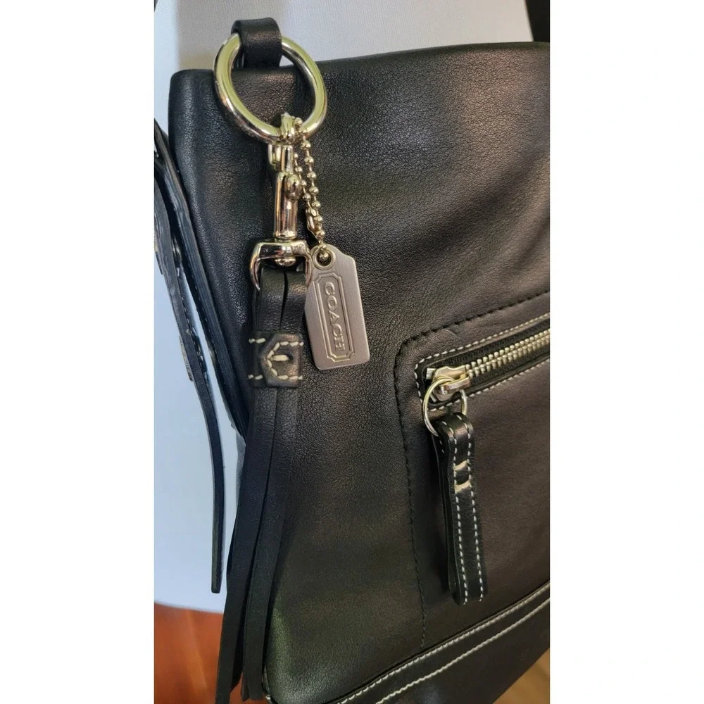 Coach Legacy Slim Tassel Soho Hobo Bag G04S1415 Black Leather Shoulder Crossbody